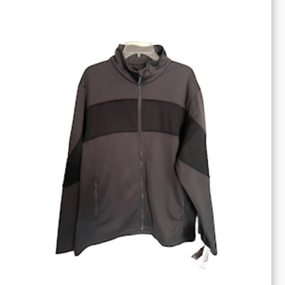TOTES Gray and black zip up lightweight jacket size XL